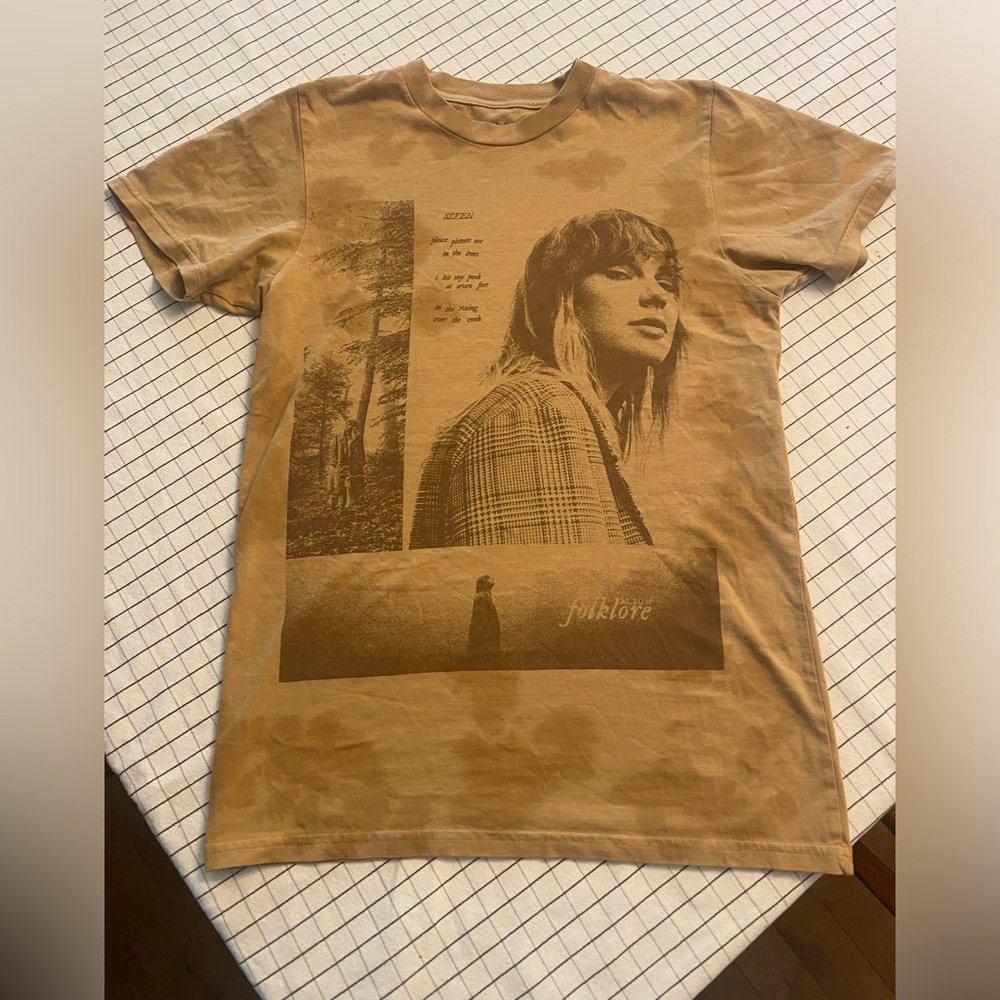 Seven tie dye t-shirt official Taylor Swift Folklore Merch. Size small